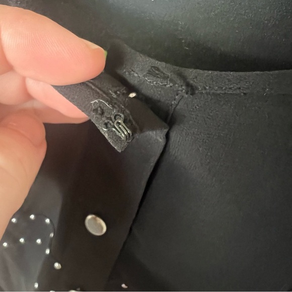 Michael Kors Black HT Button Thru Long Sleeve Blouse - Picture 7 of 9
